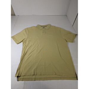 Pendleton Polo Shirt Mens Short‎ Sleeve 100% Pima Cotton Yellow Mustard Sz LG